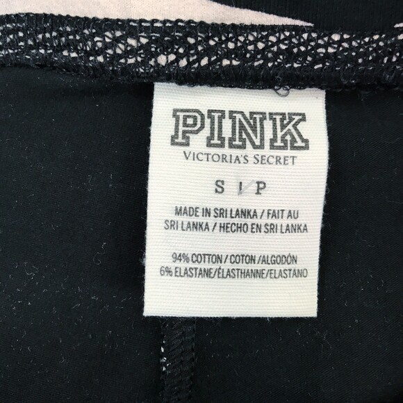 PINK Victoria's Secret VS Dog Small Black White Cotton Geometric Leggings - Picture 10 of 10